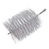 A cylindrical brush with white bristles and a metal handle, isolated on a white background. Produktbild-Vorschau