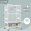Yaheetech Vogelkäfig mit Ständer, Vogelvoliere mit 3 Produktbild-Vorschau 4