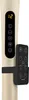 A close-up of a stand fan's control panel and remote control holder. Produktbild-Vorschau