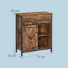 Relaxdays 4052025847845, 2 drzw., 1 pół., Brązowy, Czarny, Podgląd zdjęcia produktu 4