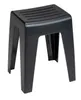 A black plastic stool on a white background. Produktbild-Vorschau