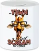A yawn is a silent scream for coffee Spardose lustiger Produktbild-Vorschau 1
