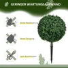 HOMCOM 2er-Set Künstlicher Buchsbaum groß 70 cm Produktbild-Vorschau 5
