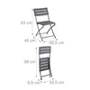 Relaxdays Balkonmöbel Set, 3-teilig, 1 Tisch & 2 Stühle, Produktbild-Vorschau 5