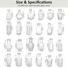 Mini-Vasen-Set 24 Stück, Glas, transparent, verschiedene Formen Productafbeelding-voorbeeld