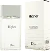 A bottle of Christian Dior Higher eau de Toilette and its packaging are displayed side-by-side against a white background. Podgląd zdjęcia produktu