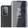 A close-up of a smartphone with a flip case, showing the camera array on the back and the time and date displayed on the screen. Náhled obrázku produktu