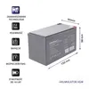 Qoltec 53049 AGM battery | 12V | 12Ah Anteprima dell’immagine prodotto 3