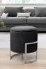 Hocker mit Stauraum SIMORIN - schwarz/silber Produktbild-Vorschau 1