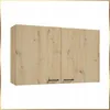 A kitchen wall cabinet with two doors and black handles, presented against a white background. Produktbild-Vorschau