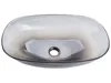 BELIANI Waschbecken Schwarz Mineralwerkstoff Oval 54x36 cm Produktbild-Vorschau 5