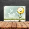 Lächelnder Löwenzahn Metallschild XL in 21x28 cm mit Spruch Produktbild-Vorschau 4