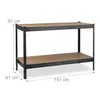 Dílenský stůl Relaxdays, nosnost 600 kg, rozměry 91 x 141 x Náhled obrázku produktu 4