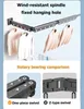 A wall-mounted drying rack with clothes hanging on it, and a comparison of two types of rotary bearings. Produktbild-Vorschau