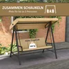 Outsunny Hollywoodschaukel 3-Sitzer Schaukelbank mit Produktbild-Vorschau 7