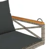 vidaXL Závěsná lavice s polštáři šedá 109x62x40 cm Poly Náhled obrázku produktu 7
