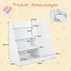 COSTWAY, detský regál z dreva, 5-úrovňový regál s 4 Náhľad obrázku produktu 3