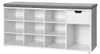 CALICOSY - Banc de rangement chaussures blanc 10 niches 1 Voir les images du produit 6