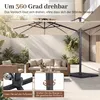 Ombrellone COSTWAY 300x300 cm, ombrellone a braccio Anteprima dell’immagine prodotto 5