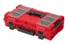 A red tool organizer box with clear compartments on a white background. Náhled obrázku produktu