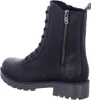 A black lace-up boot with a side zipper. Produktbild-Vorschau