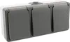 3er Set SECURE Feuchtraum Dreifachsteckdose IP44 Aufputz Produktbild-Vorschau 4