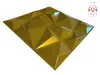 A 3D geometric wall panel in a golden color, presented on a white background. Anteprima dell’immagine prodotto
