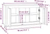 vidaXL Príborník Grey Sonoma 102x35x60 cm Materiál dreva Náhľad obrázku produktu 8