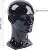 Profesionální 50cm mužský model hlavy PVC lesklý pro Náhled obrázku produktu 8