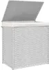 vidaXL Kosz na pranie z 2 przegrodami Biały 53x35x57 cm Podgląd zdjęcia produktu 4