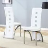 2er-Set Esszimmerstühle, weißes Kunstleder, Produktbild-Vorschau 4