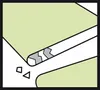 A close-up view of a Dremel Wolframkarbid-Fräsmesser, showing its cutting edge and a portion of its shaft. Podgląd zdjęcia produktu