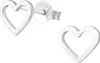 Ohrringe Ohrstecker 925 Sterling Silber mit offenem Herz Produktbild-Vorschau 1