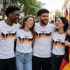 Deutschland T-Shirt Herren Damen Fußball Fan Shirt Weiß mit Produktbild-Vorschau 4