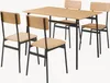 Essgruppe 'Pollenev' 5-tlg. Esstisch mit 4 Stühlen 110 x 70 Produktbild-Vorschau 6