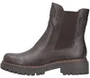 Der Stiefel ist braun und hat eine Schnürung. Man sieht den linken Stiefel von außen. Productafbeelding-voorbeeld