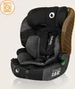 A black and gray car seat with an orange outline highlighting a side feature. Produktbild-Vorschau