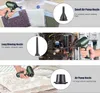 Collage of three images showing different nozzles for a handheld vacuum cleaner and their applications. Produktbild-Vorschau
