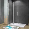 90x185cm Faltbar+drehbar Nano ESG Glas Duschwand Duschtür Produktbild-Vorschau 1