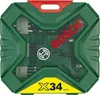 A green plastic case containing a set of drill bits, with the Bosch logo and product details visible. Produktbild-Vorschau