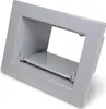 A light gray plastic skimmer insert with a rectangular opening and a shelf-like projection inside. Produktbild-Vorschau
