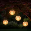 Lanterna solare a LED rotonda da 12 cm in nylon - Set da 4 Anteprima dell’immagine prodotto 7