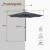 Sonnenschirm Ø300 cm UPF 50+ beidseitig um 30° knickbar Produktbild-Vorschau 8