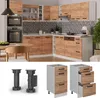 Küchenunterschrank Vicco R-Line Goldkraft Eiche 40 cm ohne Produktbild-Vorschau 3