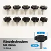 Bituxx 10x Rändelschraube Feststellschraube M6 x 30 mm Produktbild-Vorschau 2