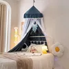 Zanzariera per letto 65x270 cm Blu navy Lettino per bambini Anteprima dell’immagine prodotto 1