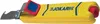 A yellow JOKARI cable knife with a silver blade and red and blue accents, shown against a white background. Produktbild-Vorschau