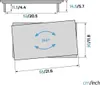 Table TV, support TV et écran pivotant, pied rotatif 360°, Voir les images du produit 2