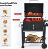 COSTWAY Gril na dřevěné uhlí s kolečky Gril na dřevěné uhlí Náhled obrázku produktu 5
