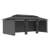 vidaXL Pavillon mit Vorhängen 600x298x270 cm Anthrazit Produktbild-Vorschau 2